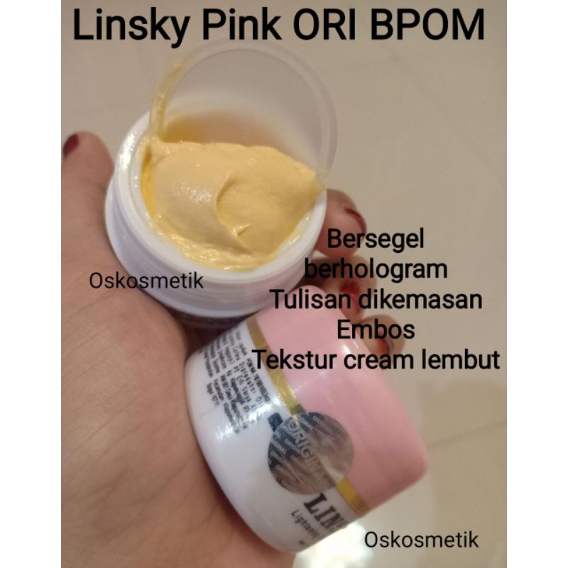 LINSKY PINK BPOM ORIGINAL BEBAS JERAWAT DAN MEMUTIHKAN 1000%