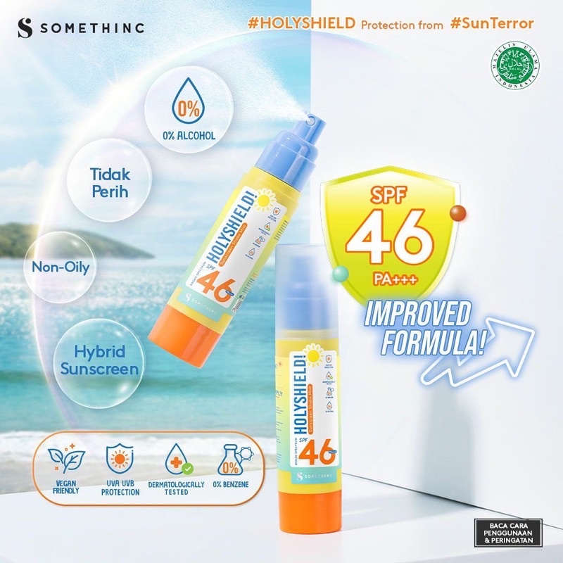 SOMETHINC Holyshield! Sunscreen Shake Mist SPF 46+ PA++++ | Somethinc Sunscreen Reformulasi No alcohol