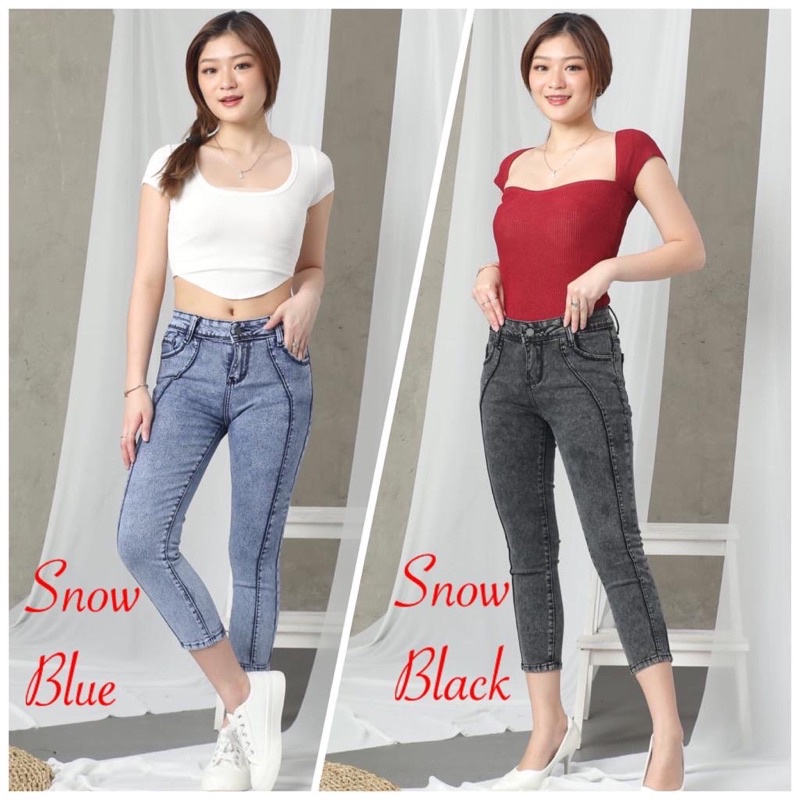 RINTA FRONT LINE CELANA JEANS SNOW 7/9 TULANG // SERENA JEANS SNOW