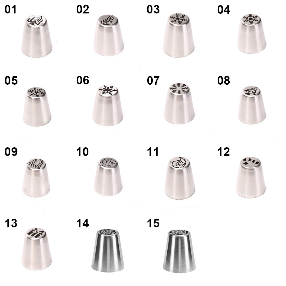 PREVALENT Tools Christmas Flower Frosting Tip Cupcake Cake Decorating Tips Russian Piping Tips Cream Pastry Party Baking Supplies Birthday Icing Piping Nozzles