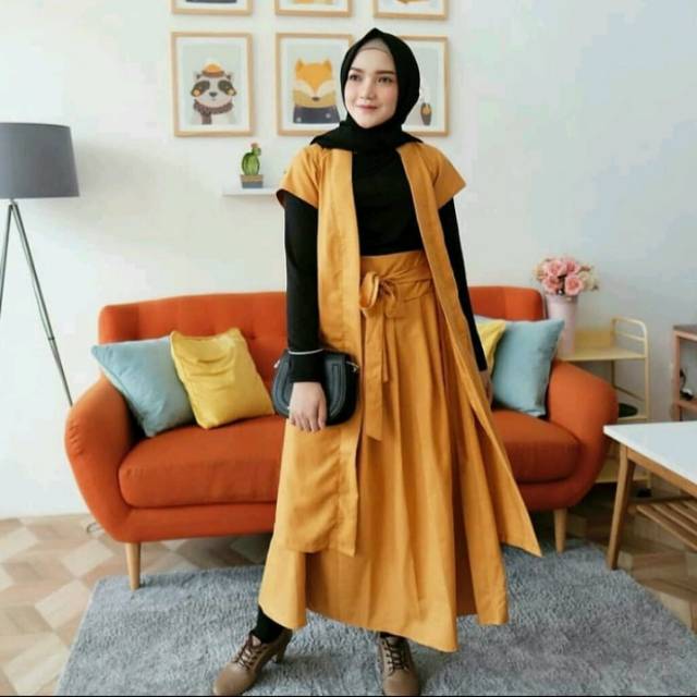 BAJU GAMIS WANITA TERBARU /DRESS MUSLIM / SETELAN WANITA /Arinda set