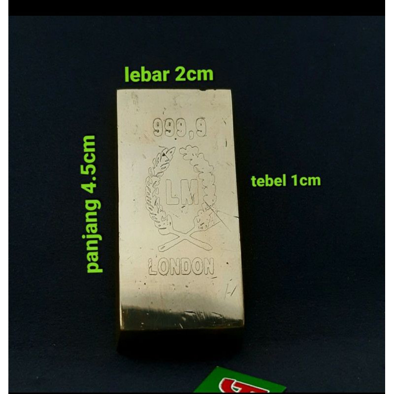 Replika Emas Batangan Lm Padi kapas Ukuran 250Gr Istimewa