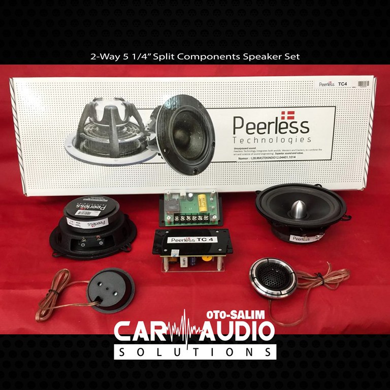 Peerless by Cello TC4 2-Way 5,25" Components Split Speaker Set