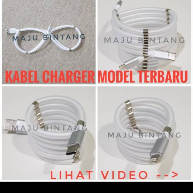 Kabel Charger Iphone kabel Type C kabel casan magnet