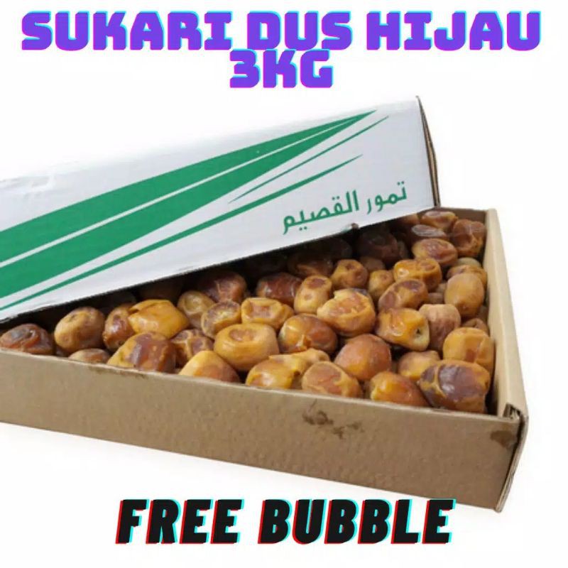 

Kurma Raja Sukari Basah 3Kg Kurma Sukkari Premium Asli 100% Original ||| Berat Dengan Kotak 3 kg
