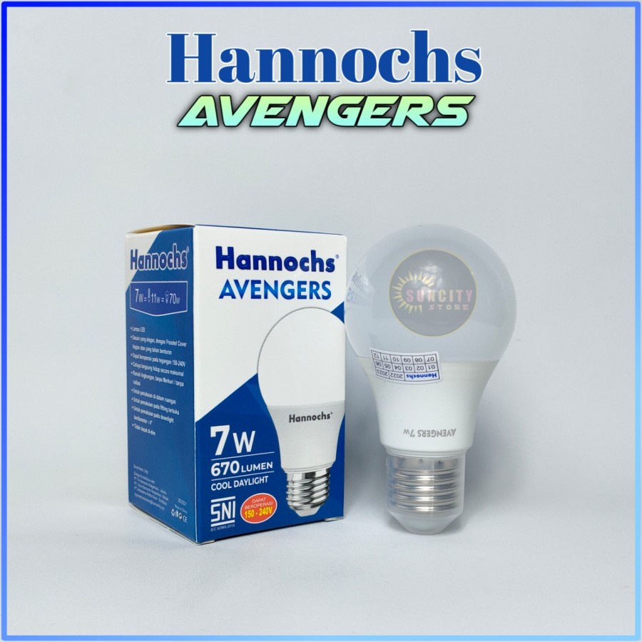 Hannochs Lampu LED Avengers 7 Watt - Cahaya Putih