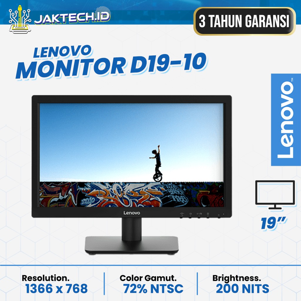 Lenovo Monitor D1910 D19-10 LED 18,5&quot; VGA HDMI 1366x768 ORIGINAL
