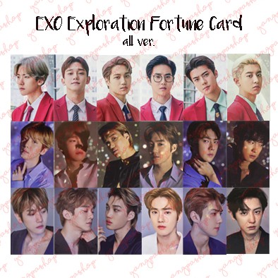 [READY / SET] SET EXPLORATION FORTUNE CARD EXCK PHOTOCARD FAN MADE UNOFFICIAL YANGPASHOP SEHUN CHANY