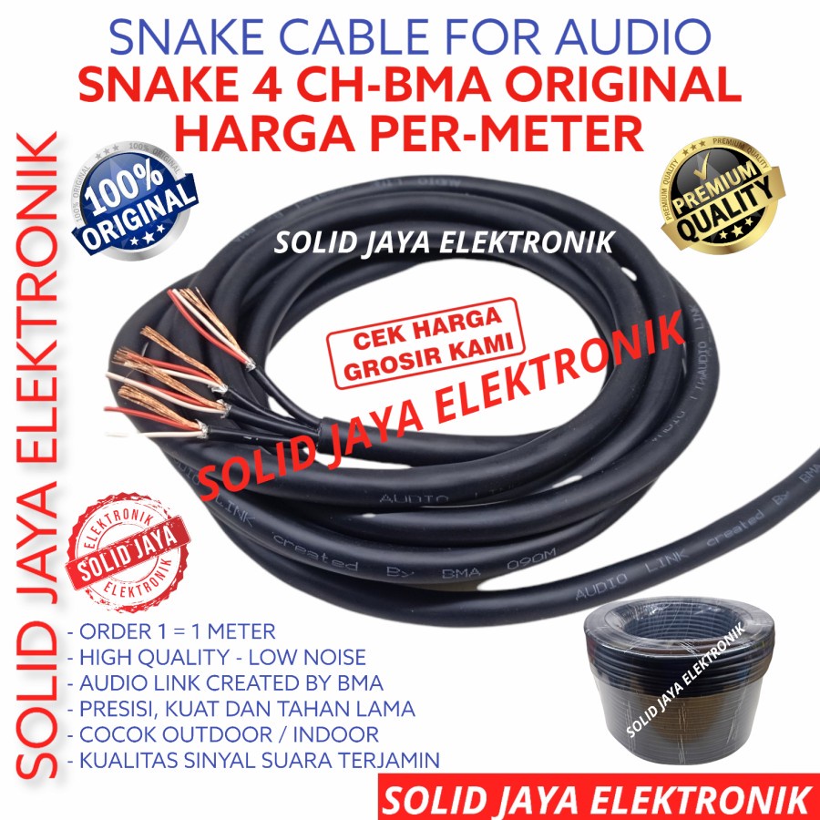 Jual KABEL AUDIO SNAKE 4 CH CHANEL CHANNEL BMA PER METER METERAN 1