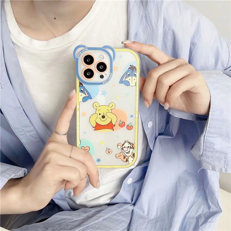 Soft Case Pelindung Kamera Bahan Silikon Tahan Banting Bentuk Bebek Untuk iPhone 14 13 12 11 Pro Max X Xr Xs Max SE 8 7 6 6s Plus