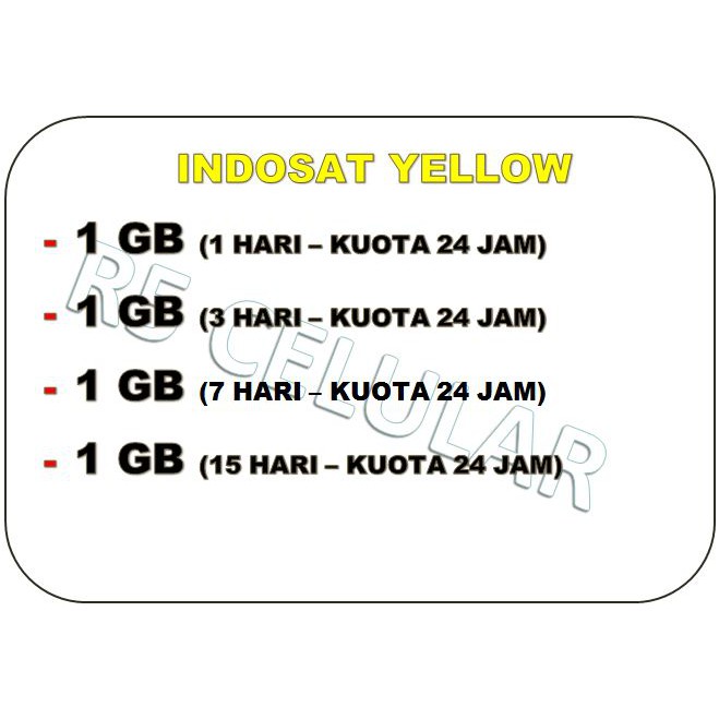 PAKET DATA INTERNET INDOSAT YELLOW