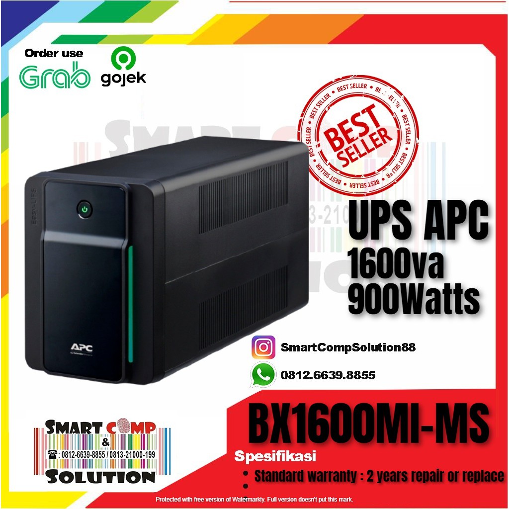 UPS APC Easy BX1600MI-MS / BX1600MI-MS / BX 1600MIMS 1600VA 900WATT