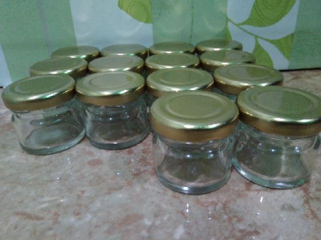 Ongkir Termurah! Mini Jar Glass 25ml / Jar / Tempat Saffron 25ml / Toples Kaca Mini 25ml
