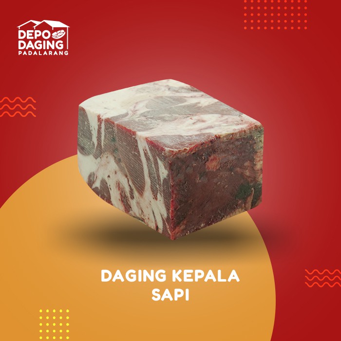

Daging Kepala Sapi - Beef Head Meat (berlemak) - 1 kg - Frozen Beef