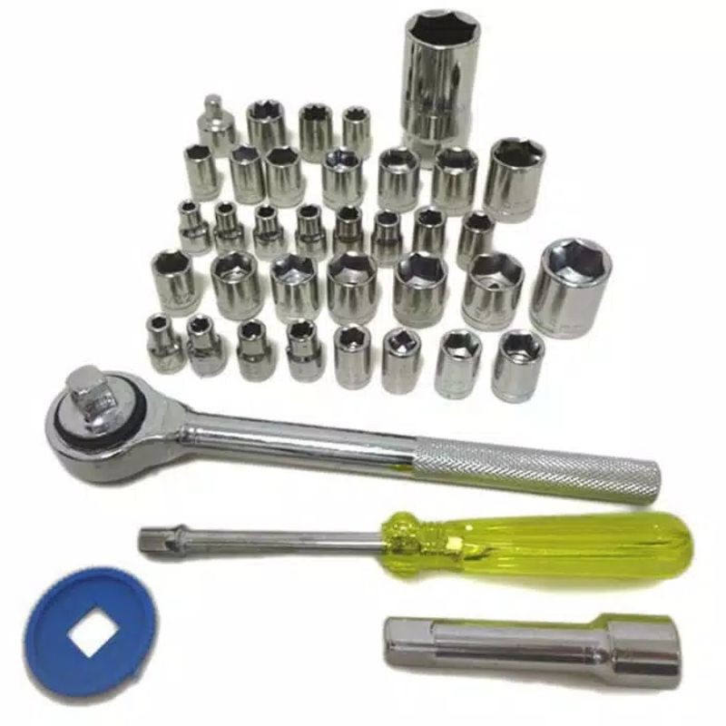 Kunci Sok Set Motor ISI 40 PCS sama OBENG - Kunci Shock Sock Shok Set Lengkap TOOL BOX Motor Mobil