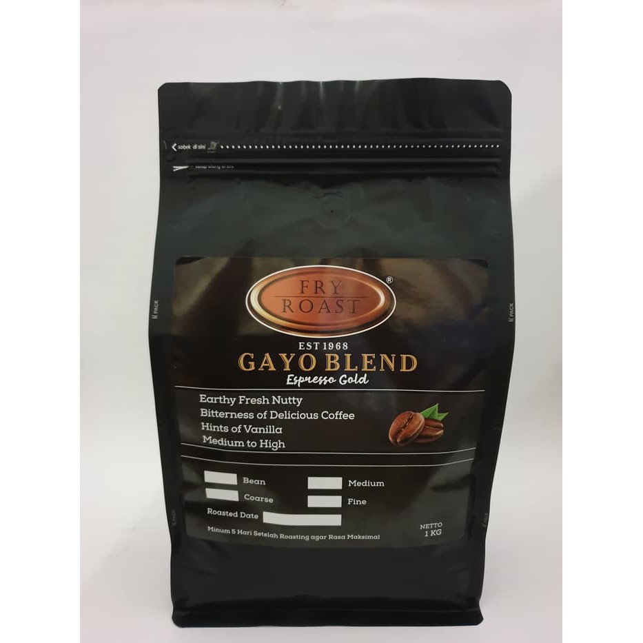 

KOPI GAYO BLEND ESPRESSO GOLD 1 KG BIJI DAN BUBUK