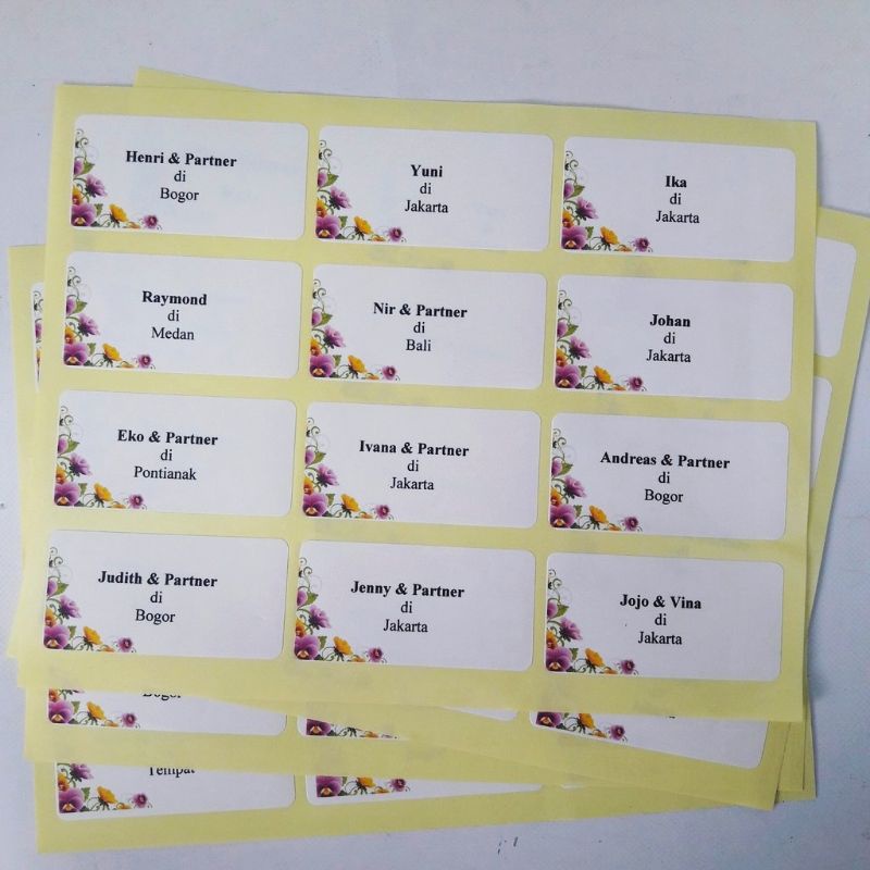 

cetak label nama