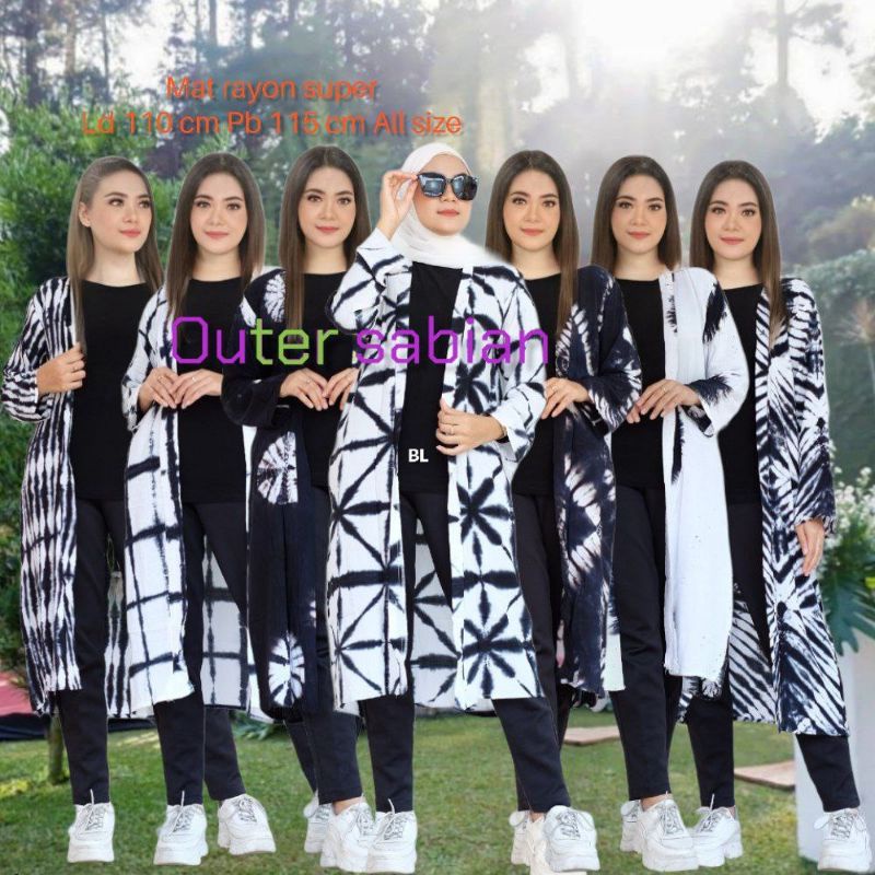 BISA COD,OUTER BATIK SHIBORI, ATASAN OUTER WANITA