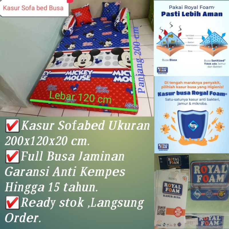 Kasur Sofabed 200x120x20 Busa Royal Foam Garansi 15 Th/ Kasur Sofa bed No 4