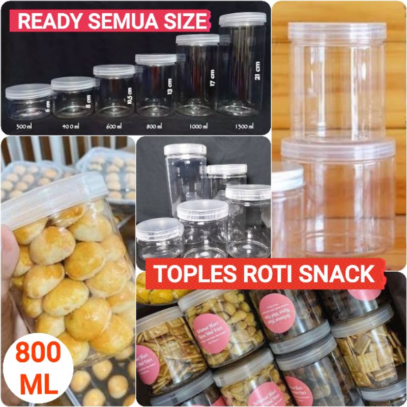 Toples KUE KERING LEBARAN | Topeles Plastik Tabung Bulat Silinder Bening Transparan | Wadah Tempat Roti Snack Jajan Idul Fitri