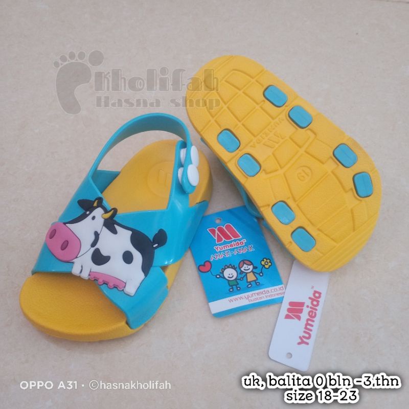 sandal anak Unisex 0bln-3thn karakter lucu sapi imut yumeida A21041xs