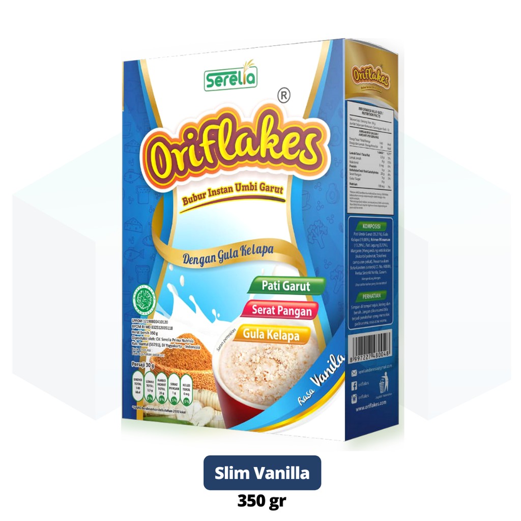 

Oriflakes VANILLA Sereal Umbi Garut Slim Diet 350 gram