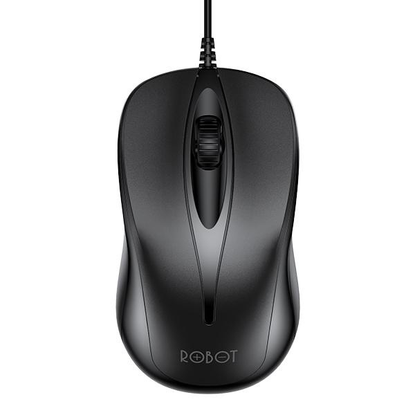 NEW Robot M100 Mouse Wired Laptop Komputer Office Mouse USB Kabel 1200 DPI Termurah (new M110 M120) - Garansi Resmi 1 Tahun