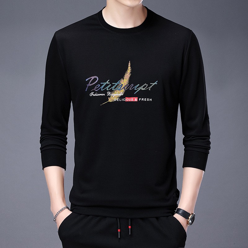 Topbaju. Baju Pria Hitam Baju Pria Distro, kaos lengan panjang, Pakaian Pria Dewasa, Baju Pria Dewas