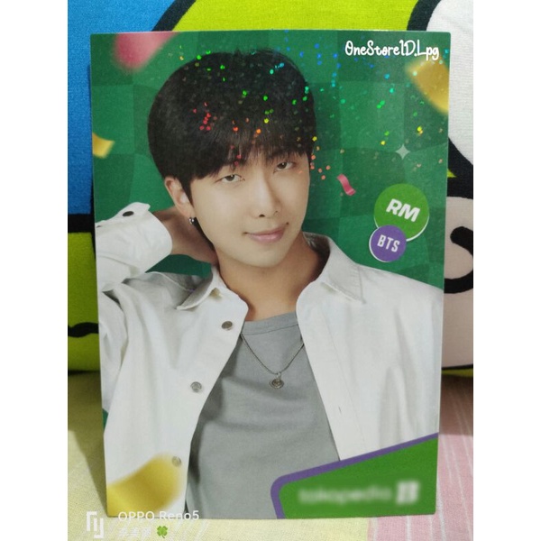 POSTCARD HOLOGRAM RM BTS/KIM NAMJOON SPESIAL ULTAH TOKO IJO TOKO HIJAU