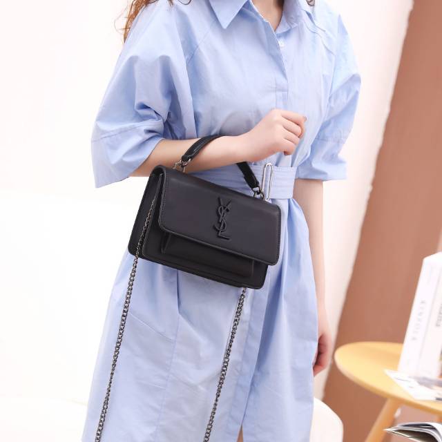 Tas YSL COLLEGE LAMBSKIN SO BLACK