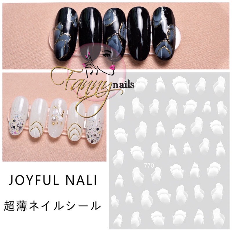 Nail sticker wave white / marble wave nail sticker stiker ombre white wave nails