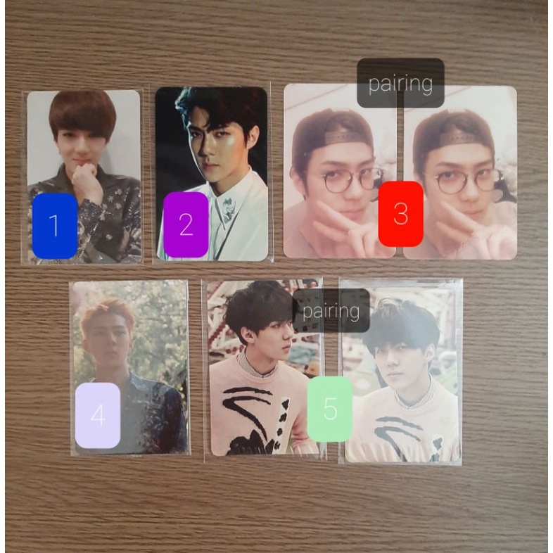 (BACA DESKRIPSI) exo sehun mama b lucky one monster love me right lmr coex photocard