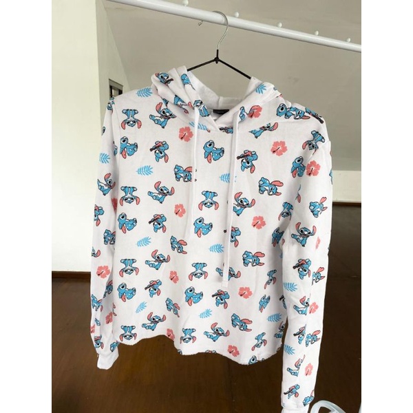 Jaket Hoodie Stitch White