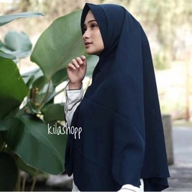 Daily Khimar Jilbab Hijab Kerudung Instan Bergo Jumbo Syari Instan Pet Antem Simple Penguin wolfis