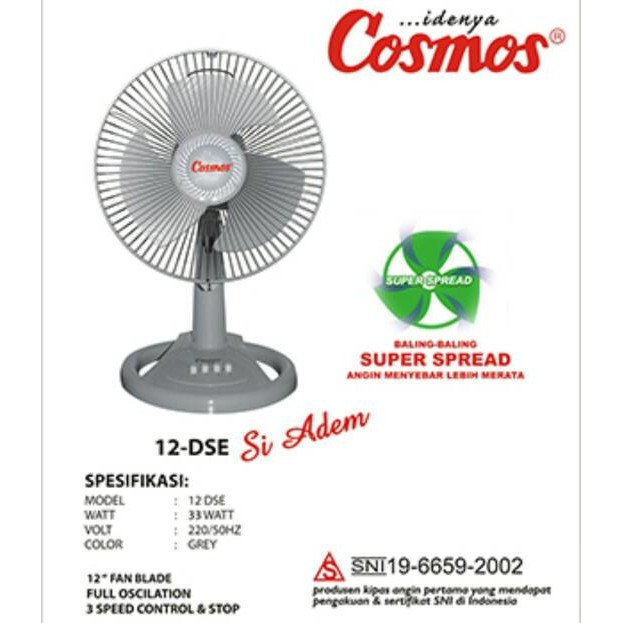 Cosmos Kipas Angin Meja 12 DSE Desk Fan Cosmos