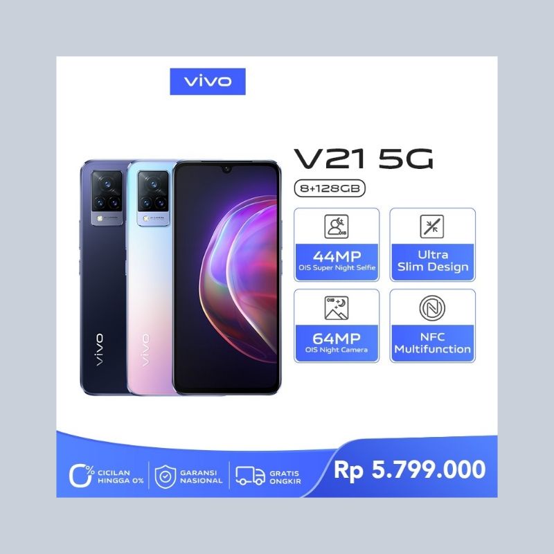 [NEW] VIVO V21 5G RAM 8GB ROM 128GB | GARANSI RESMI