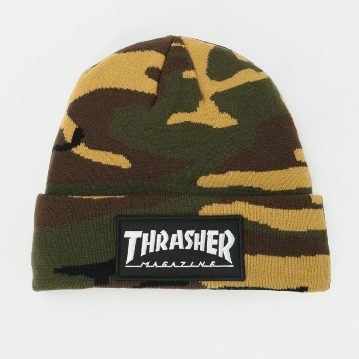 Thrasherrr Patch Camo Beanie