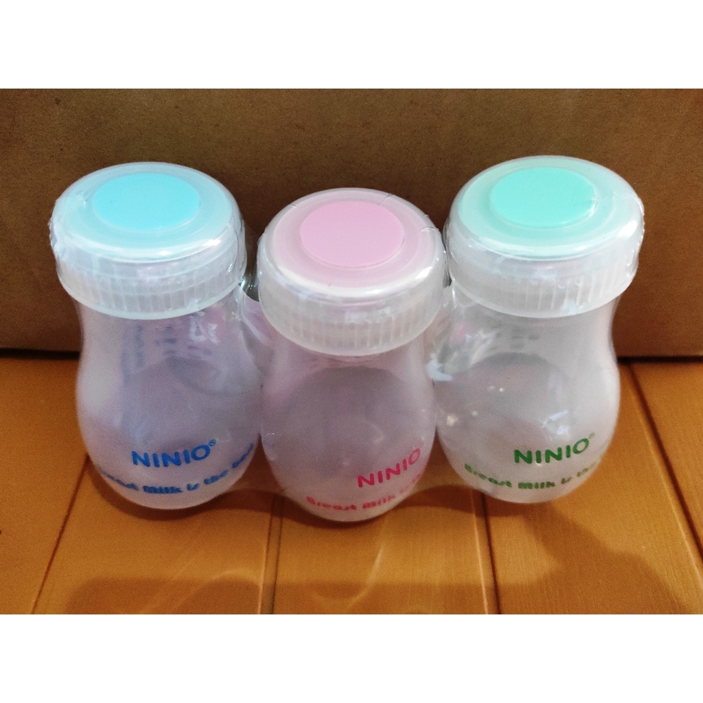 3pcs Botol Penyimpanan Asi 120ml Ninio Breastmilk Storage Bottles