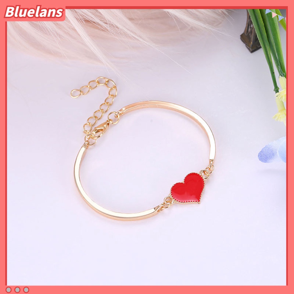 Gelang Rantai Adjustable Desain Hati Untuk Wanita