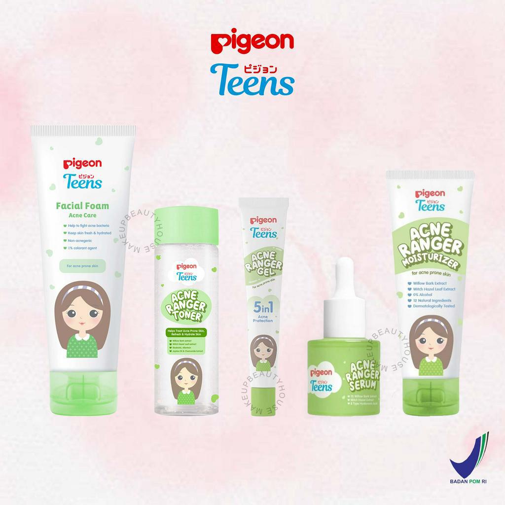 PIGEON Teens Acne Ranger Gel | Toner | Moisturizer | Facial Wash | Perawatan Jerawat