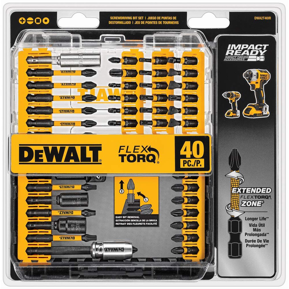 DEWALT DWA2T40IR DW2166 IMPACT READY FlexTorq Screw Driving Set