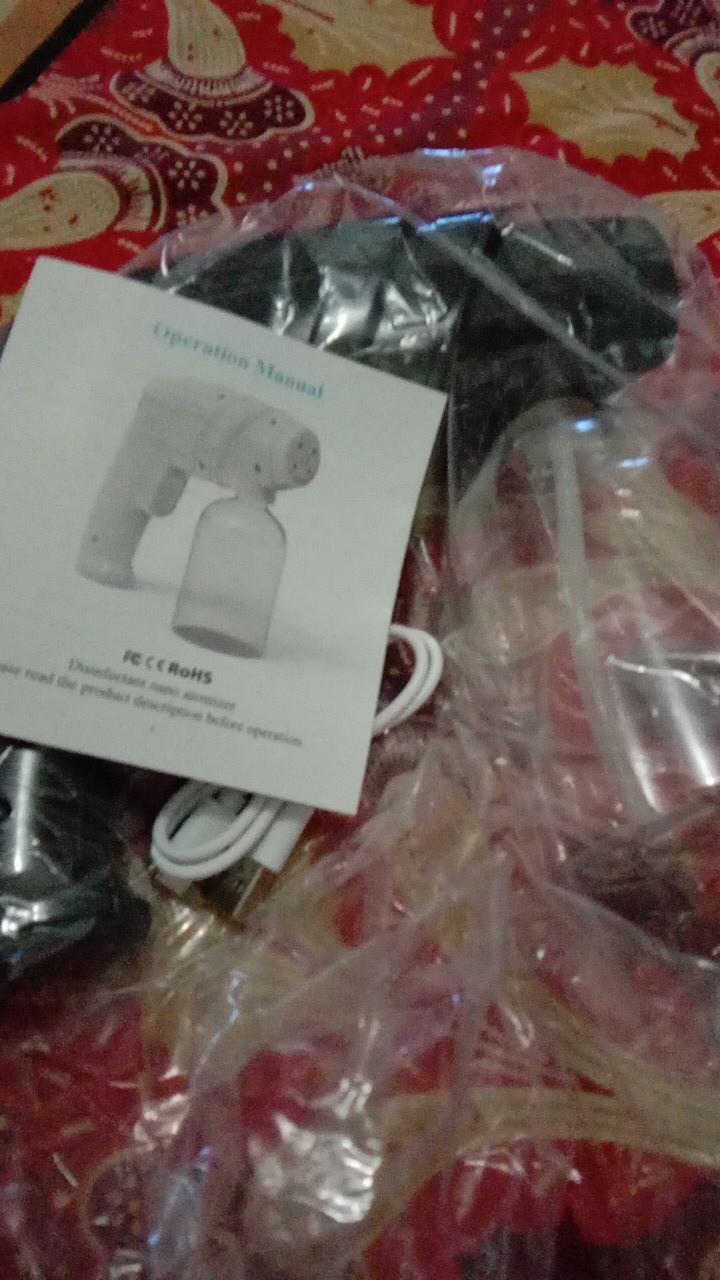 (ready Stock & Fast Shipping > 800ml Mesin Disinfektan Nano Spray Wireless Dengan Lampu Biru