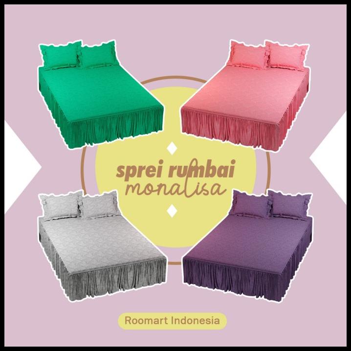 Sprei Rumbai Monalisa Polos Emboss Ukuran 160X200