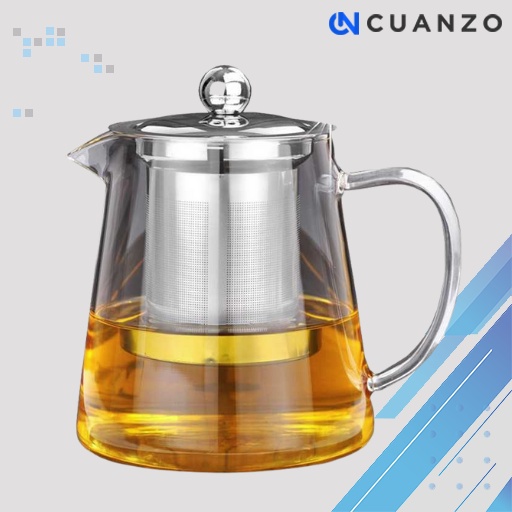 One Two Cups Teko Pitcher Teh Chinese Teapot Maker / Teapot Teko Infuser Kaca Tahan Panas Water Saringan Stainless / Teko Pitcher Teh Herbal Poci Kopi Kaca Saringan Stainless Aesthetic / Teko Saringan Teh Stainless Stell / Pitcher Teko Air Minum Murah Ori