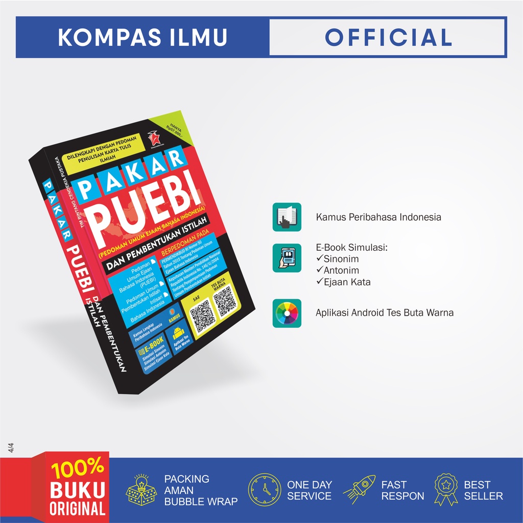 Kompas Ilmu Buku Pakar Puebi (Pedoman Umum Ejaan Bahasa Indonesia) Dan Pembentukan Istilah-3