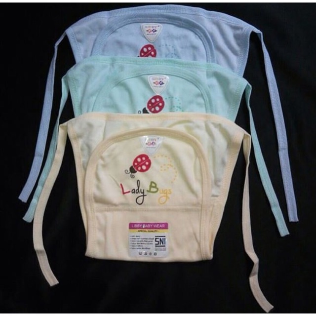 popok kain baby new born libby isi 3 pcs pampers baru lahir baby lady bugs
