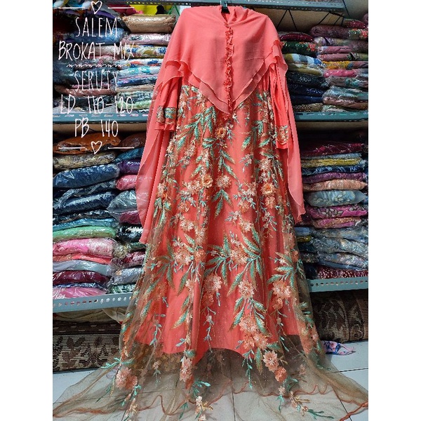 Gamis Tile doti / Gamis brokat 3D / Gamis bunga timbul / Gamis brulkat / gamis sultan / gamis india 