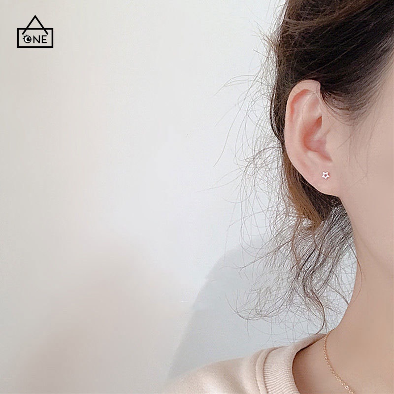 COD❤Anting kecil geometris kepribadian sederhana tindik telinga anting-anting pasangan siswa