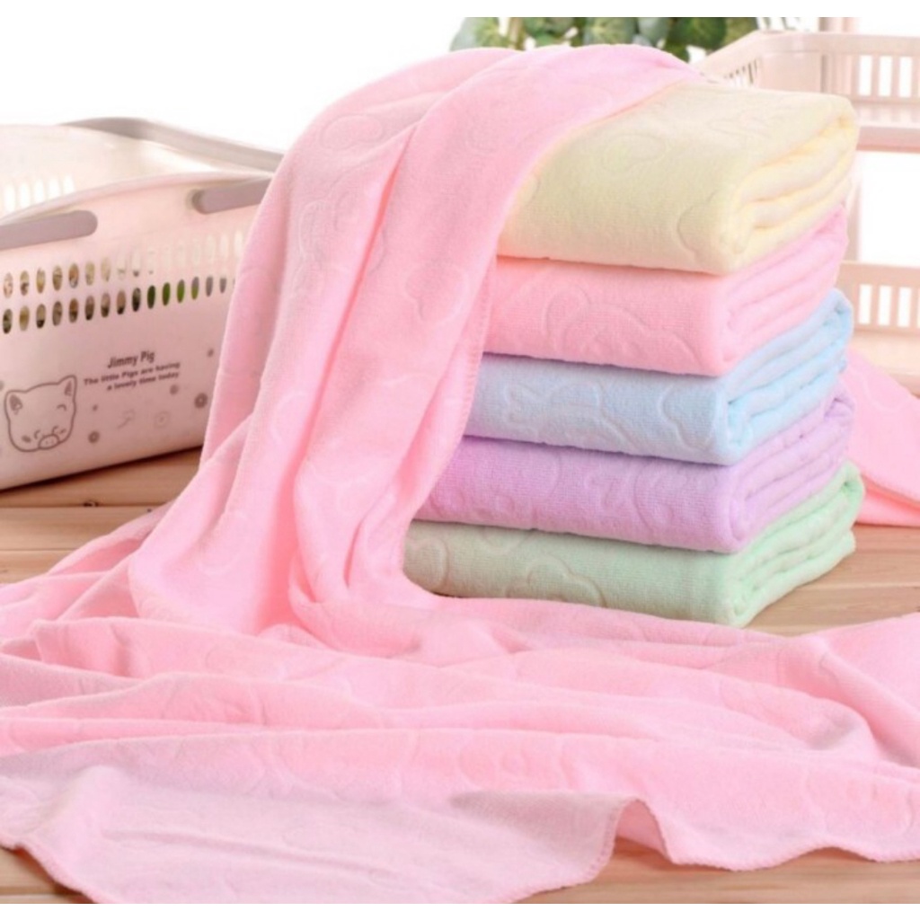 Handuk Bayi 70 x 150 cm Embos Microfiber Lembut