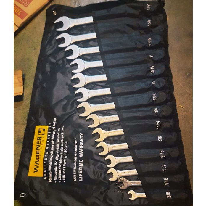 kunci ring wagener pas kombinasi set 14 type inch combination